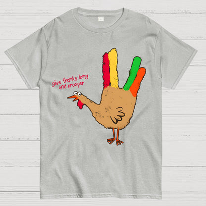 Give Thanks Live Well and Thrive Geek T-Shirt
