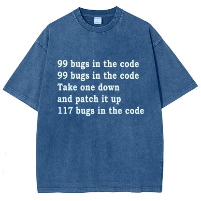 99 Bugs In The Code Vintage Distressed T-shirt