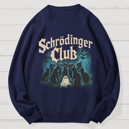 Schrödinger Cat club Halloween Geek Cotton Sweatshirt