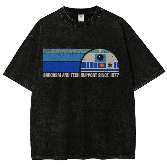 Providing Sarcasm and Tech Support Since 1977 Vintage Distressed T-shirt