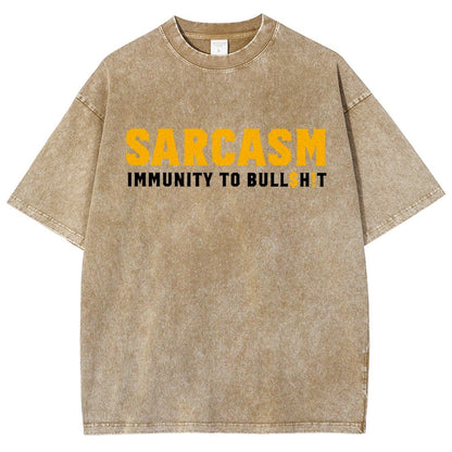 Sarcasm Immunity To Bull$H!T Vintage Distressed T-shirt