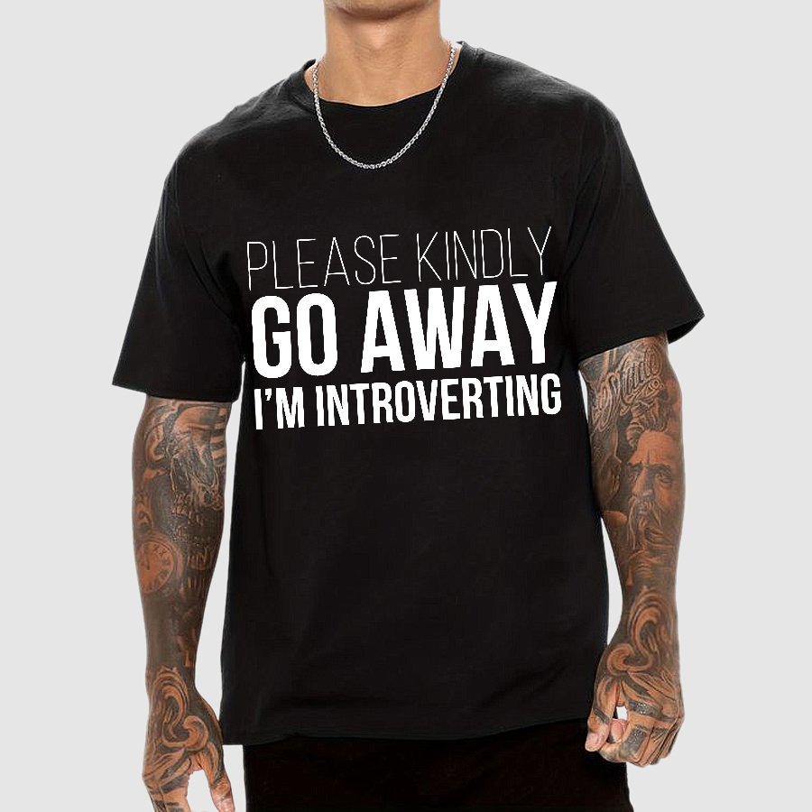 Please Kindly Go Away - I'm Introverting Geek T-Shirt
