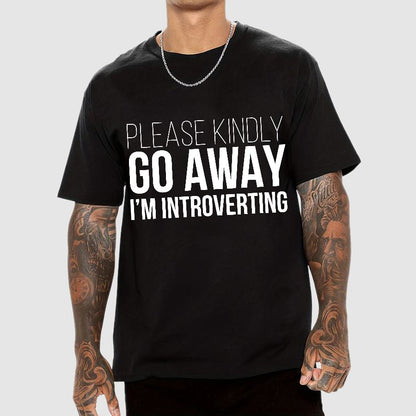 Please Kindly Go Away - I'm Introverting Geek T-Shirt