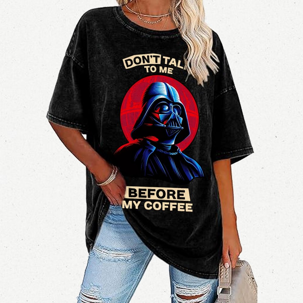 Don’t Talk to Me Before Coffee Vintage Distressed T-shirt
