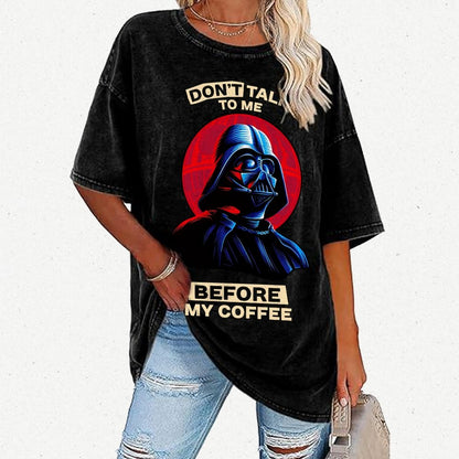 Don’t Talk to Me Before Coffee Vintage Distressed T-shirt