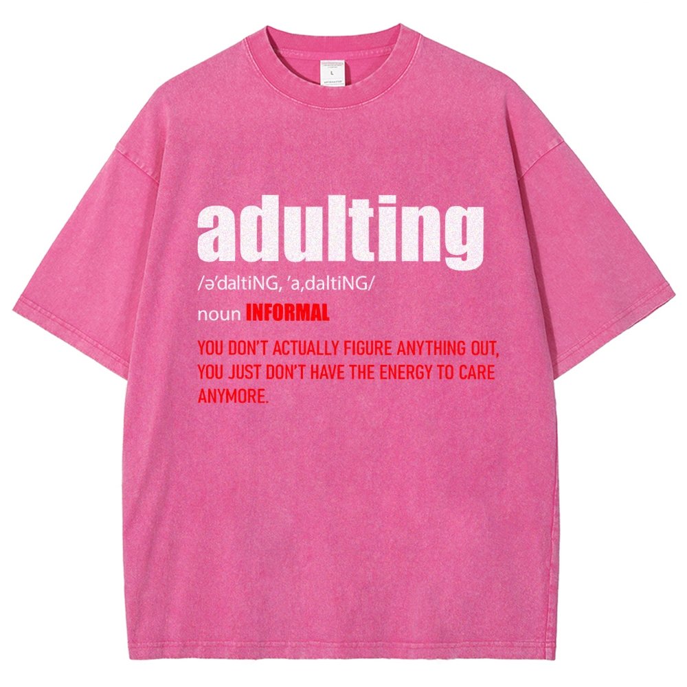 ADULTING Vintage Distressed T-shirt