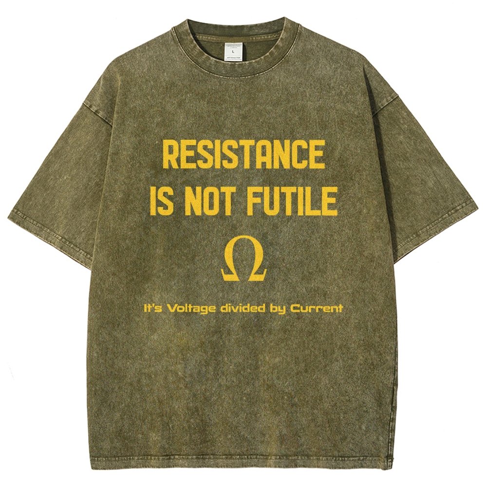 Resistance Is Futile Vintage Distressed T-shirt