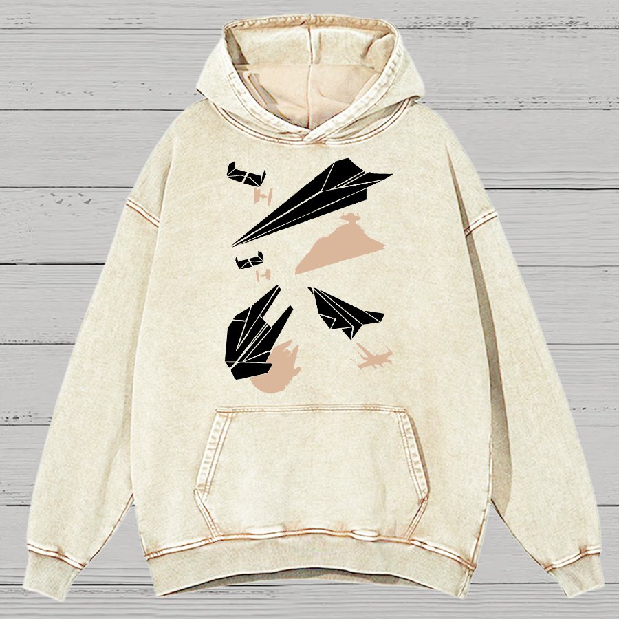Paper Wars Vintage Distressed Hoodie