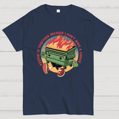 Flaming Dumpster Nerdy T-Shirt