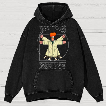 Vitruvian Puppet Vintage Distressed Hoodie