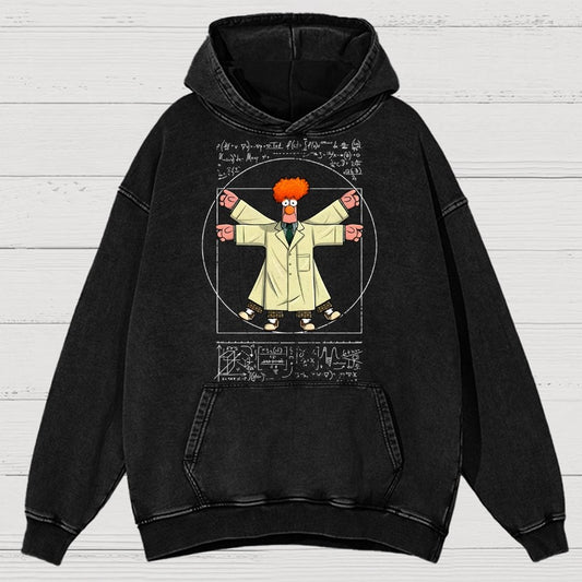 Vitruvian Puppet Vintage Distressed Hoodie