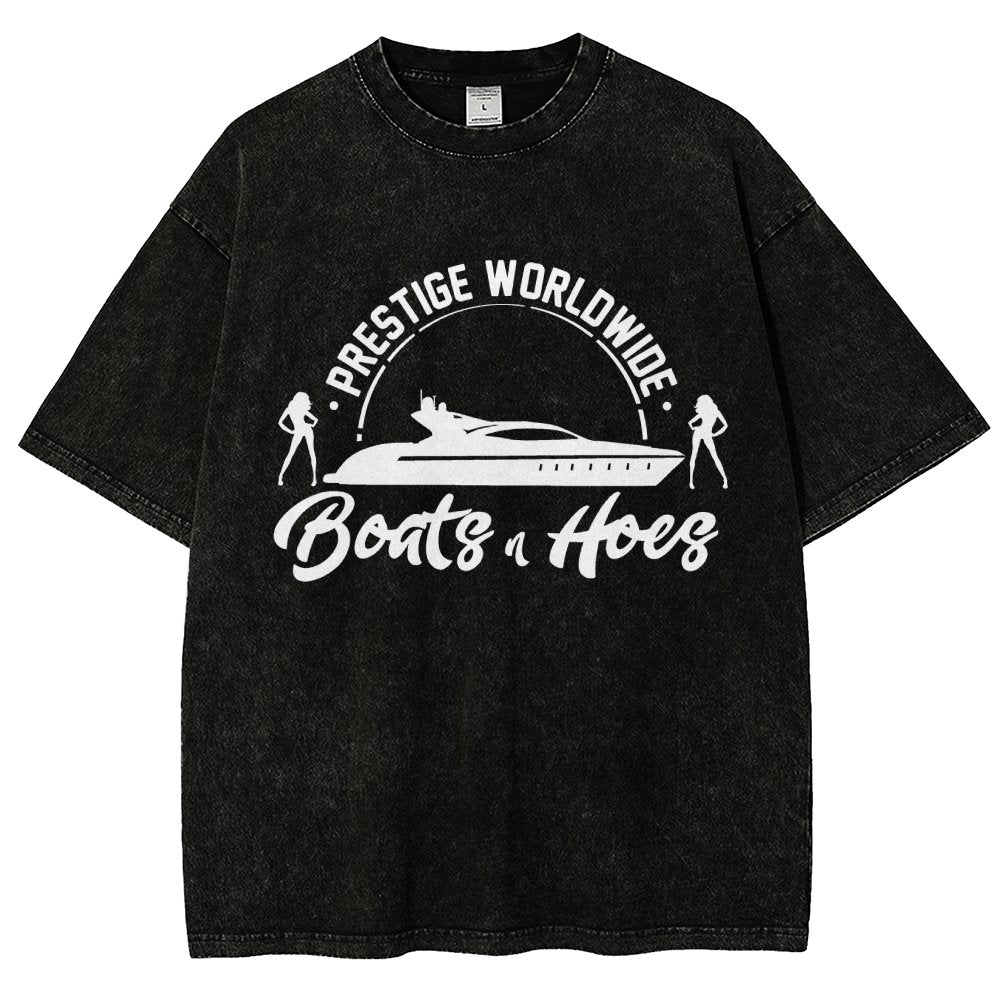 Boats 'n Hoes Vintage Distressed T-shirt