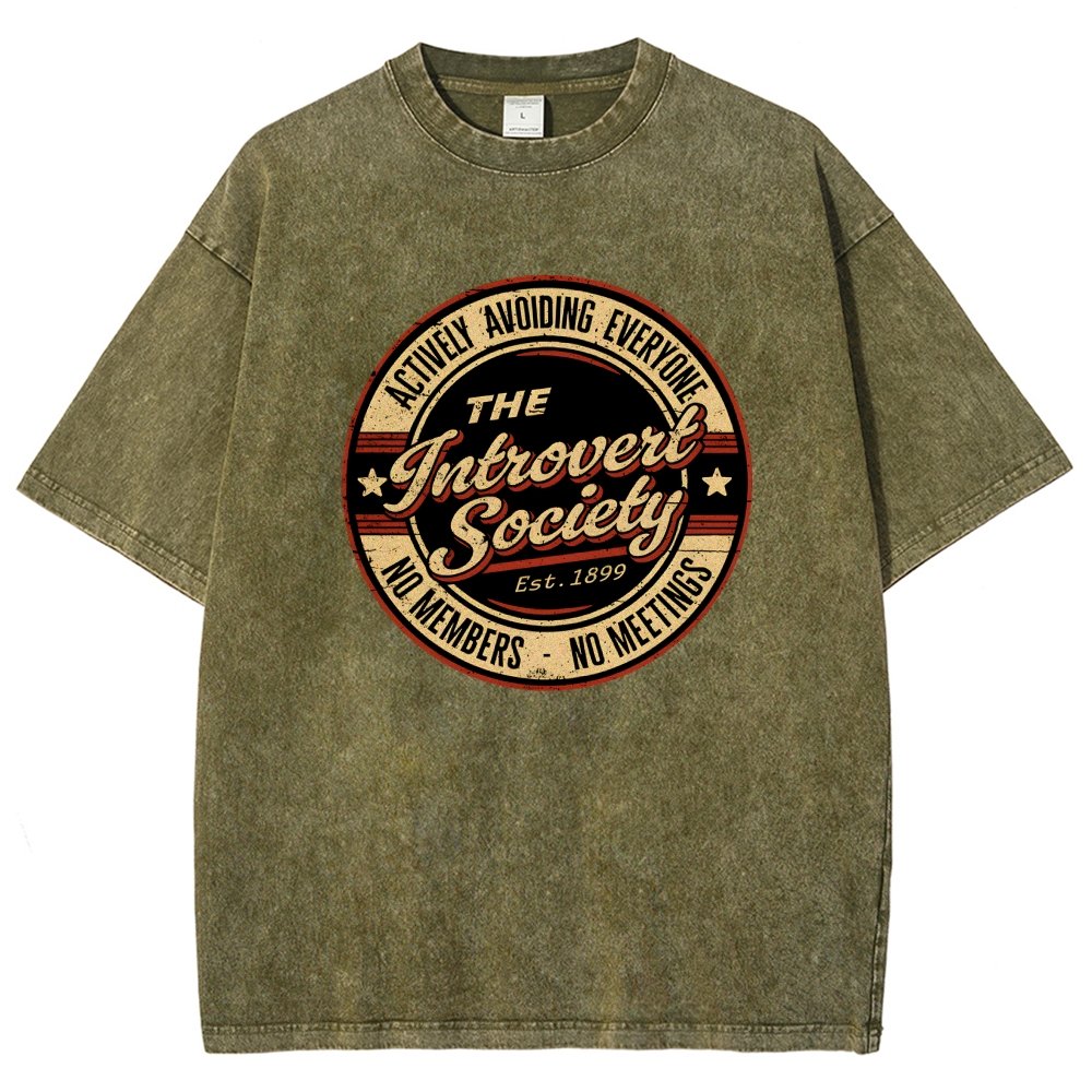 The Introvert Society Vintage Distressed T-shirt