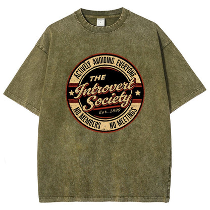 The Introvert Society Vintage Distressed T-shirt