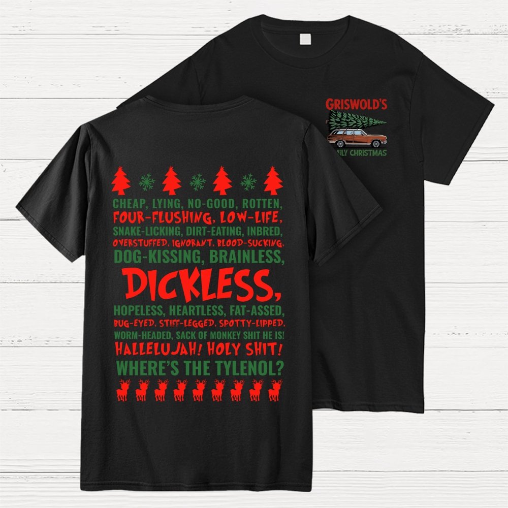 Holiday Family Christmas Front And Back Printing Geek T-Shirt