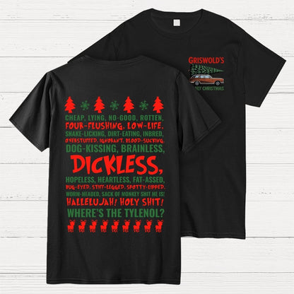 Holiday Family Christmas Front And Back Printing Geek T-Shirt