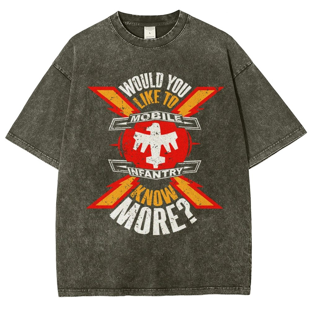 Would You Like to know more? Vintage Distressed T-shirt