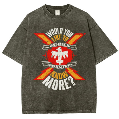 Would You Like to know more? Vintage Distressed T-shirt