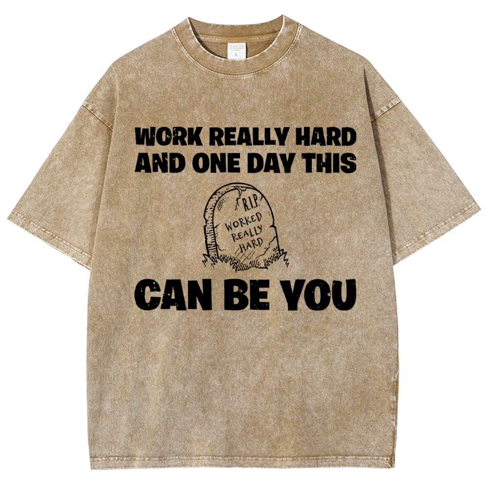 R.I.P. Worked Really Hard Vintage Distressed T-shirt