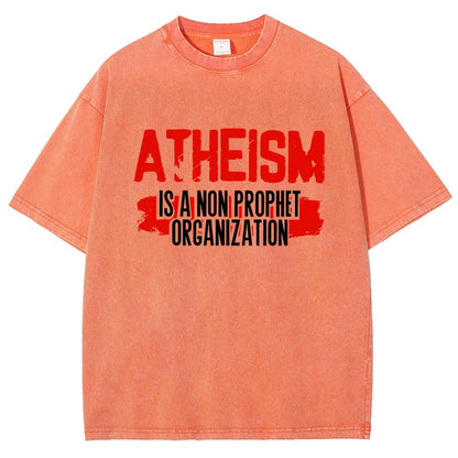 Atheism Is A Non-Prophet Organization Vintage Distressed T-shirt