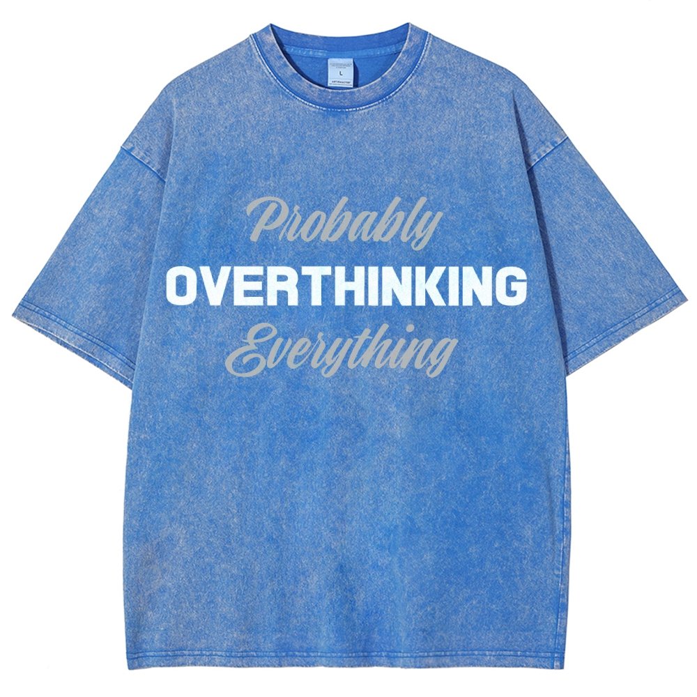 Probably Overthinking Everything Vintage Distressed T-shirt