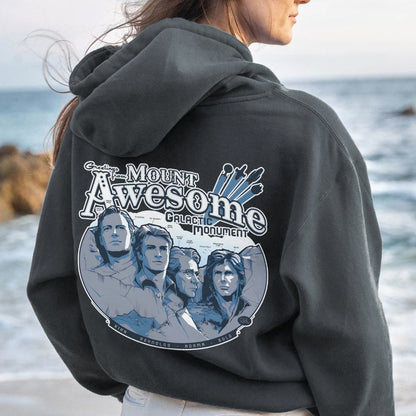 Mt. Awesome Printed Back Unisex Cotton Hoodie