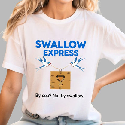 Swallow Express By Sea No, By Swallow Art Print Geek T-Shirt