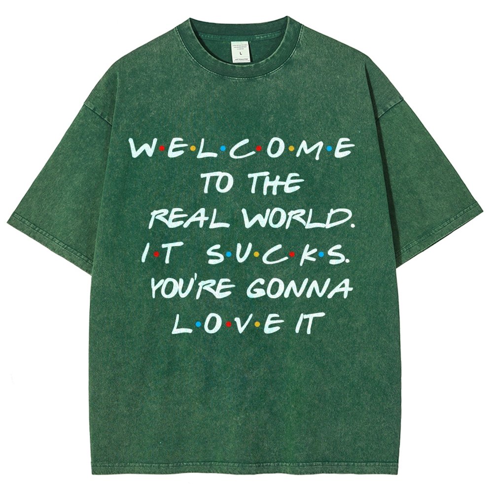 Welcome To The Real World Vintage Distressed T-shirt