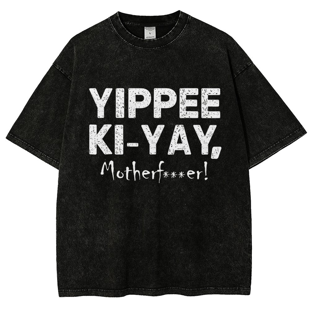 Yippee-Ki-Yay Vintage Distressed T-shirt