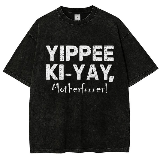 Yippee-Ki-Yay Vintage Distressed T-shirt