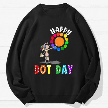 Happy International Dot Day Geek Cotton Sweatshirt