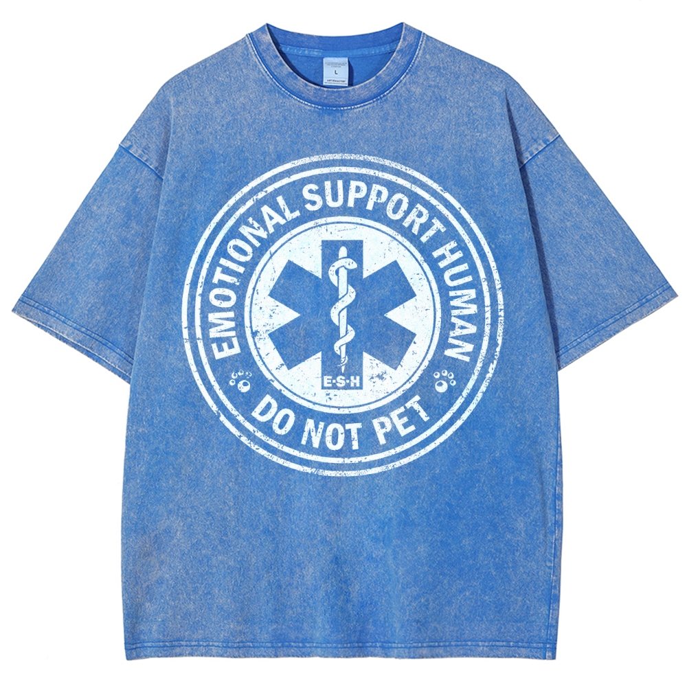 Emotional Support Human Vintage Distressed T-shirt
