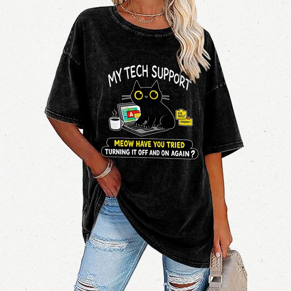 My Tech Support Vintage Distressed T-shirt