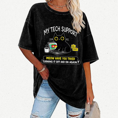 My Tech Support Vintage Distressed T-shirt