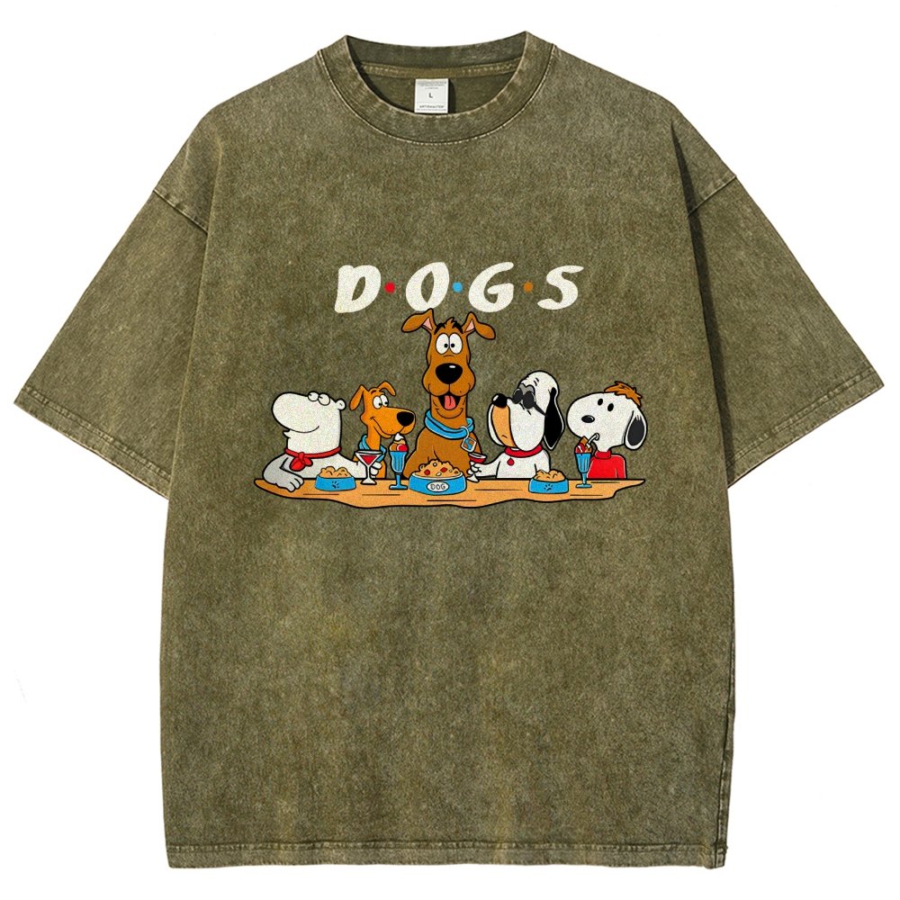 Dog Vintage Distressed T-shirt