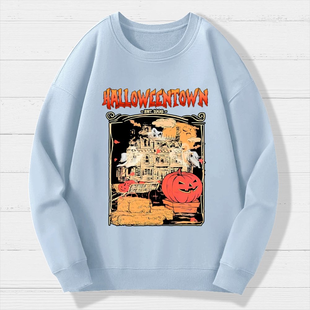 Spookyville University Est 1998. Halloween Geek Cotton Sweatshirt