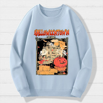 Spookyville University Est 1998. Halloween Geek Cotton Sweatshirt