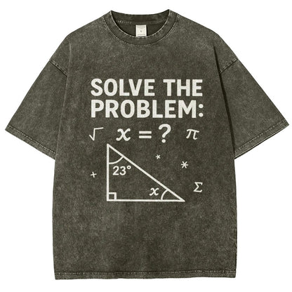 Solve The Problem Funny 67 Meme Vintage Distressed T-shirt