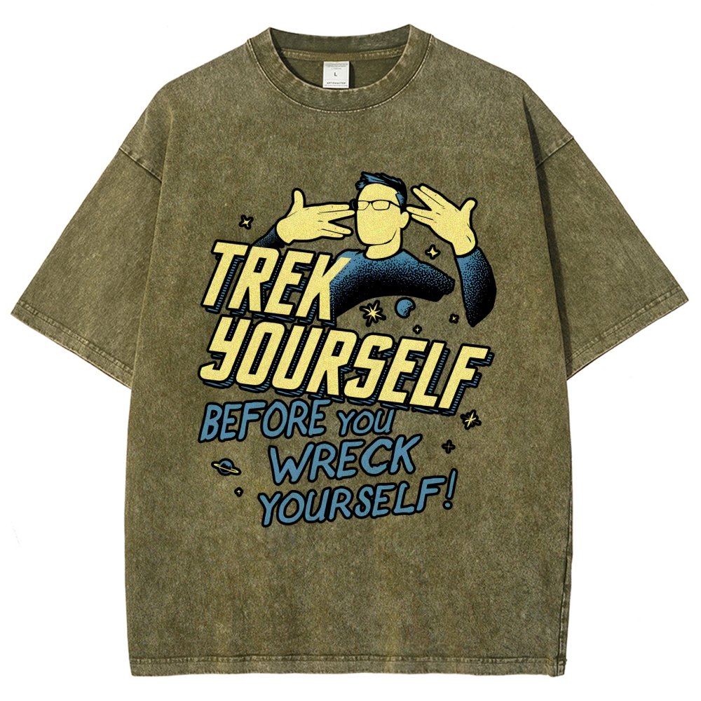 Track Yourself Before You Wreck Yourself  Vintage Distressed T-shirt