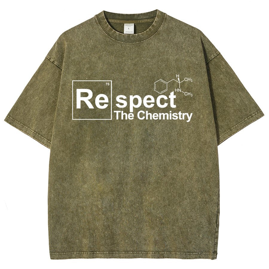 Respect The Chemistry Geeky Vintage Distressed T-shirt