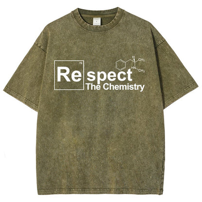 Respect The Chemistry Geeky Vintage Distressed T-shirt