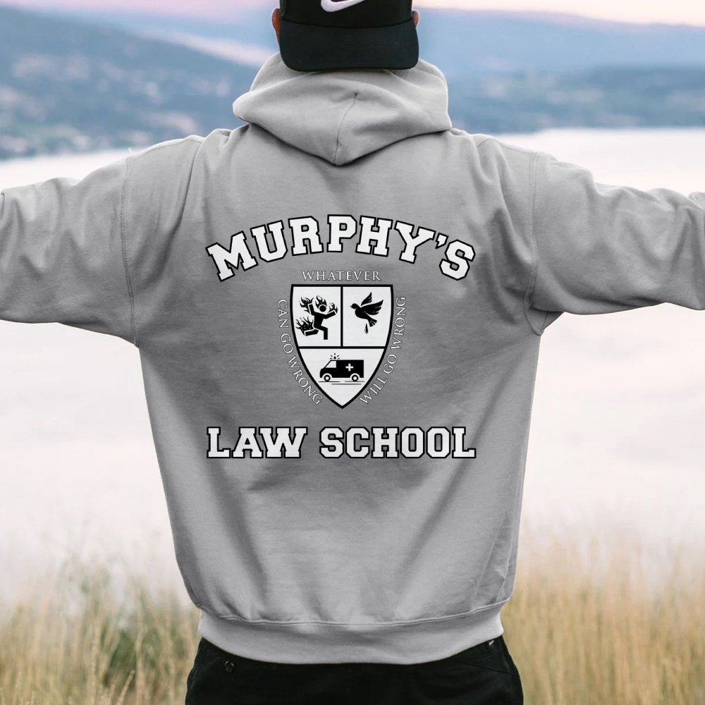Murphy's Law School  Academic Printed Back Unisex Cotton Hoodie