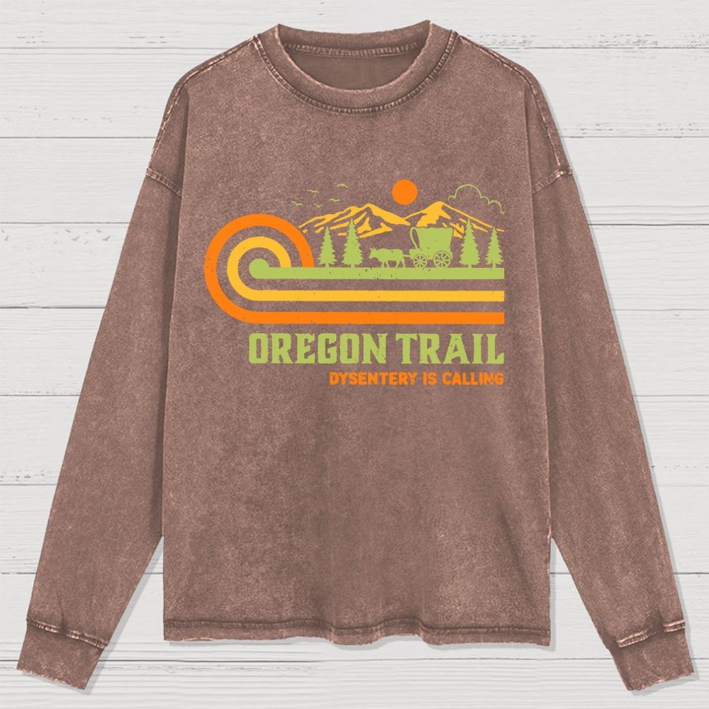 Vintage Oregon Trail Washed Long Sleeve Tee