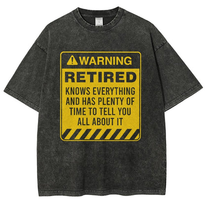 Retired Warning Vintage Distressed T-shirt