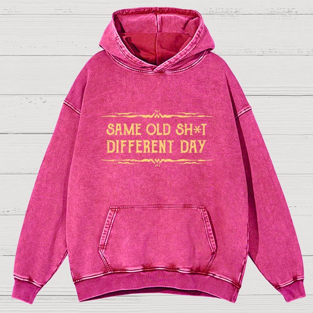 Same Old Stuff Different Day Vintage Distressed Hoodie