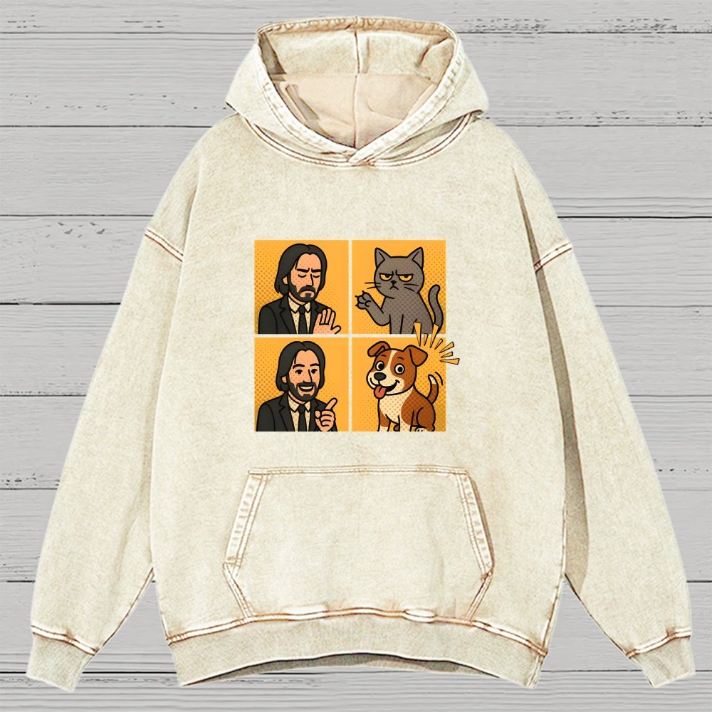 Dog Vintage Distressed Hoodie