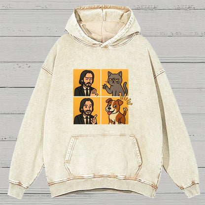 Dog Vintage Distressed Hoodie