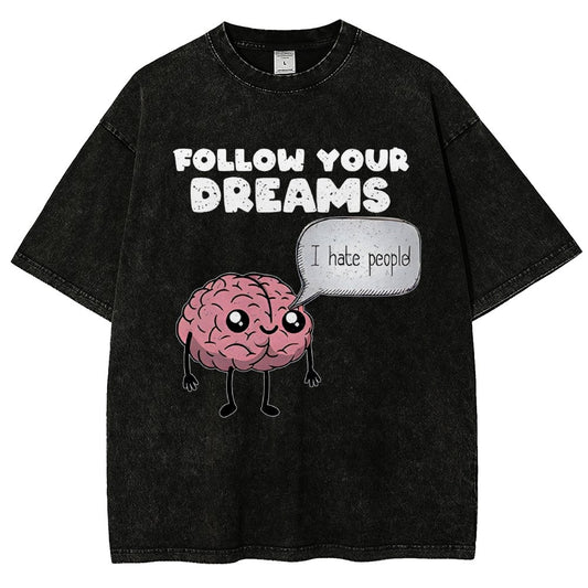 Follow Your Dreams Vintage Distressed T-shirt