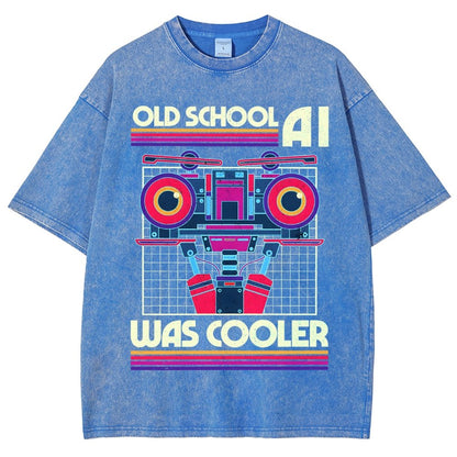 Old School AI Was Cooler Vintage Distressed T-shirt