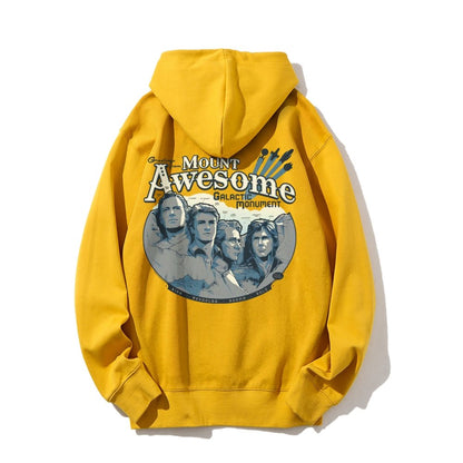 Mt. Awesome Printed Back Unisex Cotton Hoodie